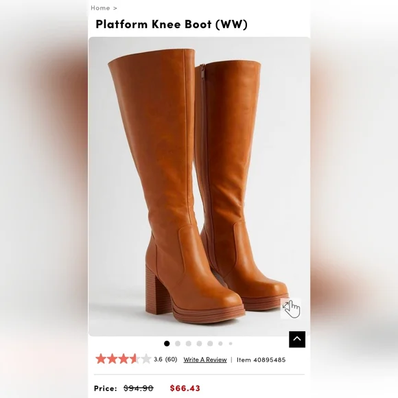 torrid Brown Platform Over-the-Knee Boots - Picture 6 of 7